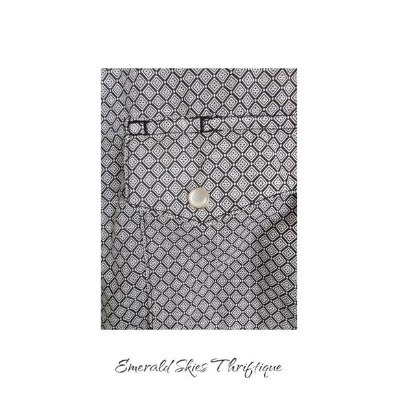 wrangler wrancher pearl snap button down - Picture 3 of 6